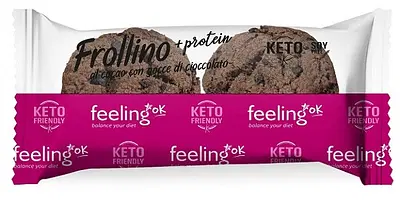 FEELING OK +PROTEIN FROLLINO AL CACAO CON GOCCE DI CIOCCOLATO 50 G FEELING OK +PROTEIN FROLLINO AL CACAO CON GOCCE DI CIOCCOLATO 50 G