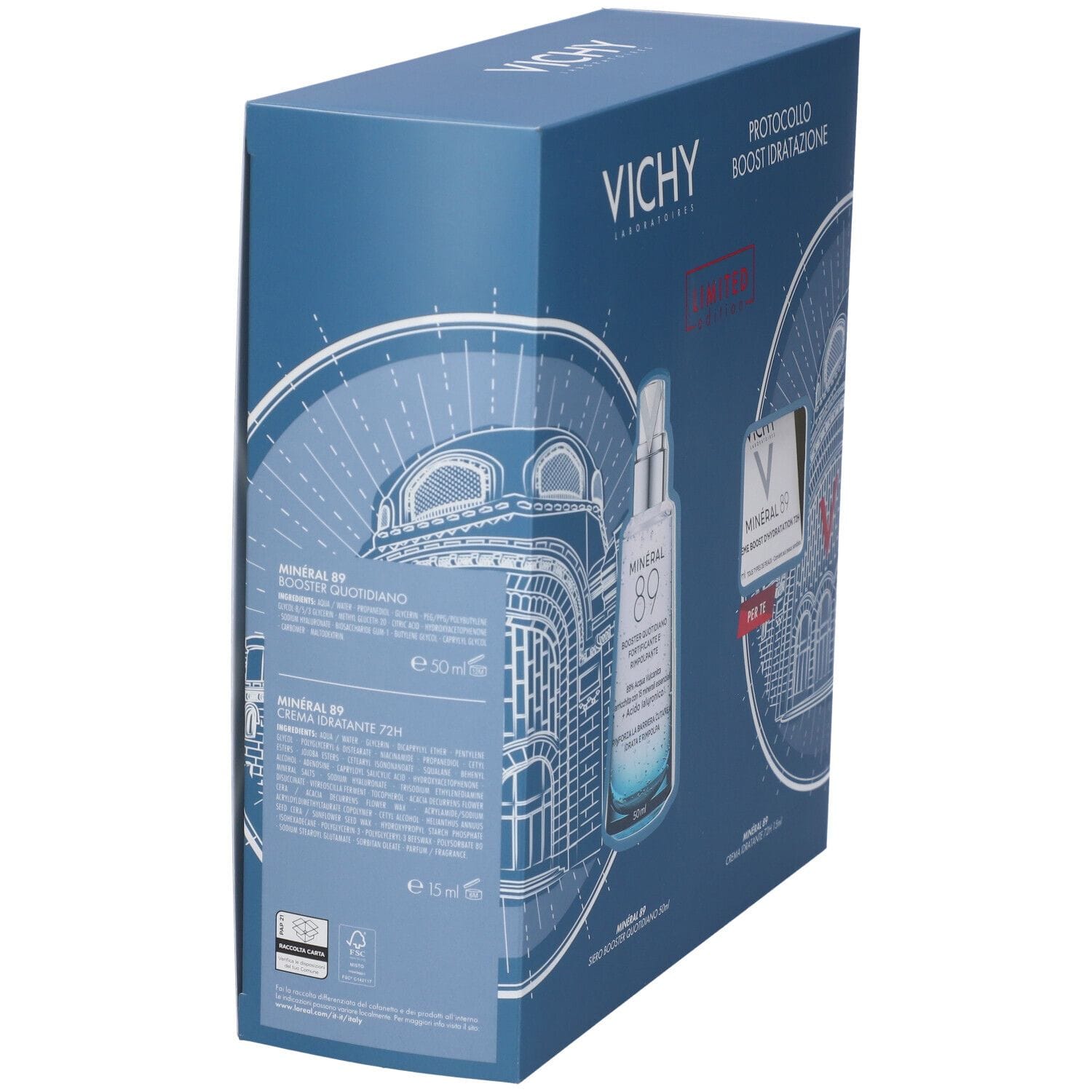 MINERAL 89 COFANETTO 2025 1 MINERAL 89 SIERO 50 ML + 1 MINERAL 89 CREMA GENERIC MINI 15 ML OMAGGIO