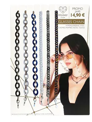 MYLOVLY GIOIELLI CHAIN25 CATENA OCCHIALI ACRILICO BLACK MYLOVLY GIOIELLI CHAIN25 CATENA OCCHIALI ACRILICO BLACK