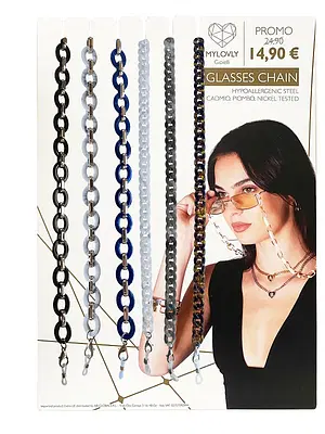 MYLOVLY GIOIELLI CHAIN25 CATENA OCCHIALI ACRILICO MARBLE MYLOVLY GIOIELLI CHAIN25 CATENA OCCHIALI ACRILICO MARBLE