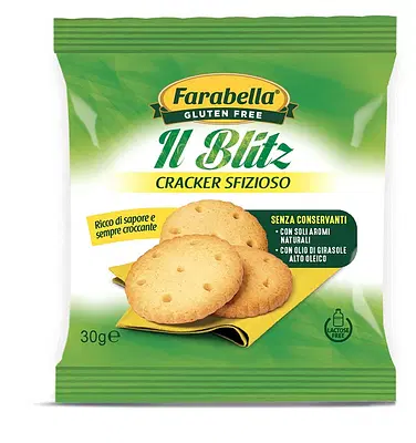 FARABELLA GLUTEN FREE IL BLITZ CRACKER SFIZIOSO SENZA LATTOSIO 30 G FARABELLA GLUTEN FREE IL BLITZ CRACKER SFIZIOSO SENZA LATTOSIO 30 G
