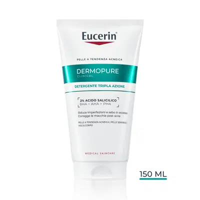 EUCERIN DERMOPURE CLINICAL DETERGENTE TRIPLA AZIONE 150 ML EUCERIN DERMOPURE CLINICAL DETERGENTE TRIPLA AZIONE 150 ML
