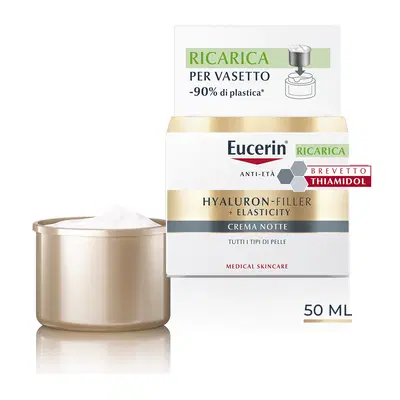 EUCERIN HYALURON-FILLER + ELASTICITY CREMA NOTTE RICARICA 50 ML EUCERIN HYALURON-FILLER + ELASTICITY CREMA NOTTE RICARICA 50 ML