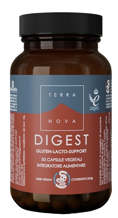 Terranova Digest Gluten Lacto Support 50 Capsule Vegetali Da 486 Mg