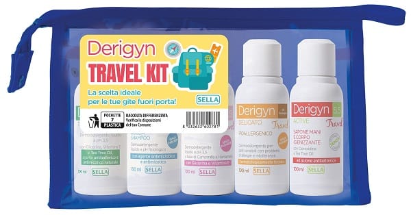 DERIGYN TRAVEL KIT 5 PEZZI 100 ML + ACT PH 3,5