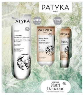 PATYKA COFANETTO NATALE 2025 BODY 1 LATTE CORPO IDRATANTE DELICATO 150 ML + 1 CREMA MANI NUTRI 10 ML + 1 BALSAMO LABBRA NUTRI 10 ML
