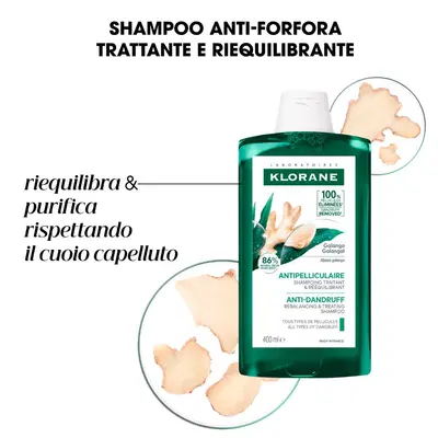 KLORANE SHAMPOO TRATTANTE & RIEQUILIBRANTE GALANGA 400 ML 25 KLORANE SHAMPOO TRATTANTE & RIEQUILIBRANTE GALANGA 400 ML 25