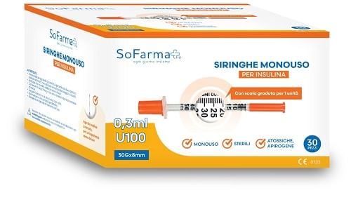 SIRINGA PER INSULINA 0,3 ML 30 PEZZI SOFARMAPIU'
