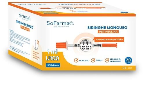 SIRINGA PER INSULINA 1 ML 30 PEZZI SOFARMAPIU'