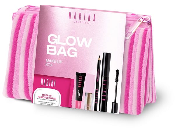 Narika Glow Bag Make Up 1 Narika Matita Occhi Nera + 1 Narika Ombretto Liquido Moon + 1 Narika Lip Volume Balm Maxi + 1 Narika Salviette Struccanti + 
