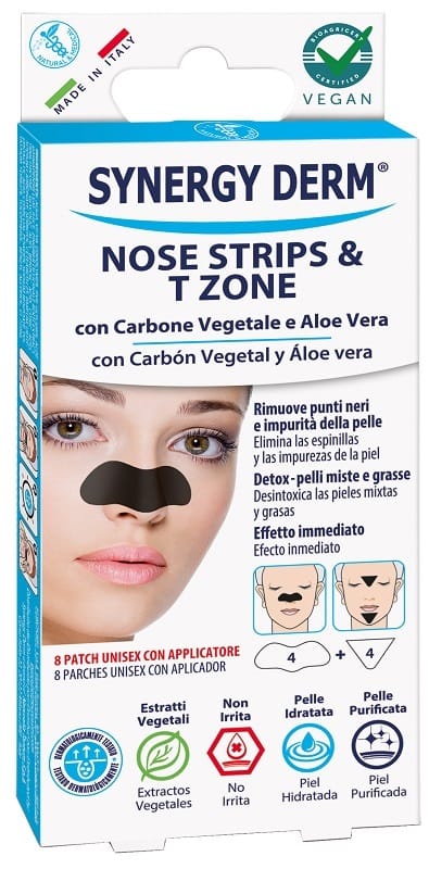 SYNERGY DERM NOSE STRIPS & T ZONE 8 PEZZI