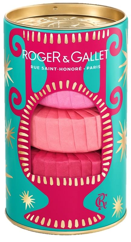 Roger & Gallet Set Natale Saponette Rose 100 G + Fleur De Figuier 100 G + Gingembre Rouge 100 G