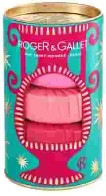 ROGER & GALLET SET NATALE SAPONETTE ROSE 100 G + FLEUR DE FIGUIER 100 G + GINGEMBRE ROUGE 100 G