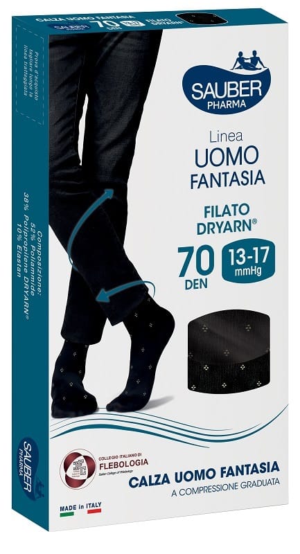 SAUBER PHARMA UOMO DRYARN 70 DENARI PUNT SALVIA BIANCO TAGLIA S/M