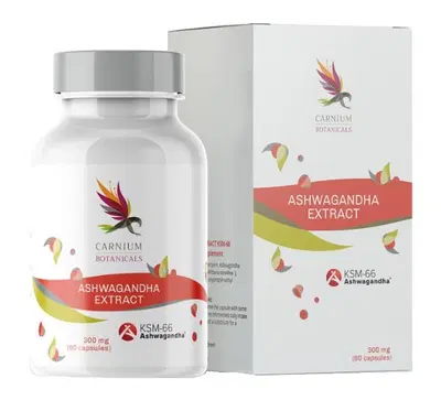 CARNIUM BOTANICALS ASHWAGANDHA KSM-66 60 CAPSULE CARNIUM BOTANICALS ASHWAGANDHA KSM-66 60 CAPSULE