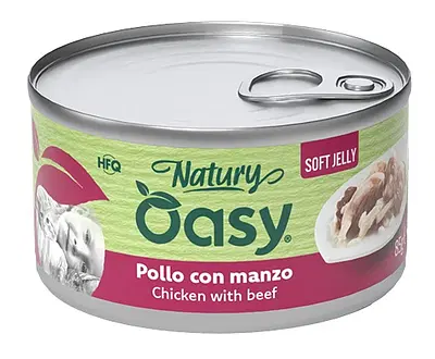 OASY WET CAT NATURY SOFT JELLY POLLO CON MANZO LATTINA 85 G OASY WET CAT NATURY SOFT JELLY POLLO CON MANZO LATTINA 85 G