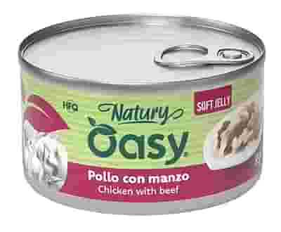 OASY WET CAT NATURY SOFT JELLY POLLO CON MANZO LATTINA 85 G