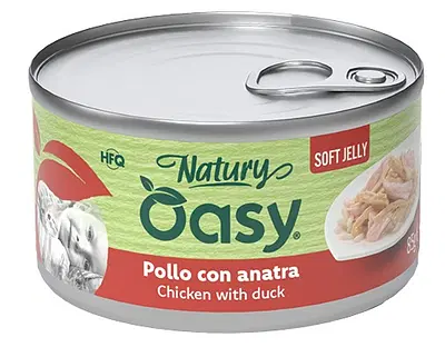OASY WET CAT NATURY SOFT JELLY POLLO CON ANATRA LATTINA 85 G OASY WET CAT NATURY SOFT JELLY POLLO CON ANATRA LATTINA 85 G