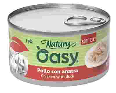 OASY WET CAT NATURY SOFT JELLY POLLO CON ANATRA LATTINA 85 G