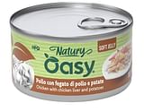 OASY WET CAT NATURY SOFT JELLY POLLO CON FEGATO E PATATE LATTINA 85 G