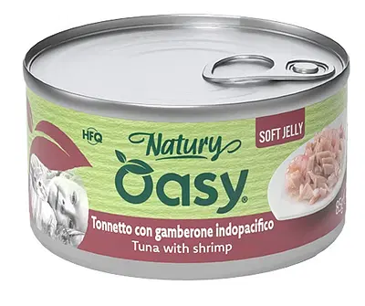 OASY WET CAT NATURY SOFT JELLY TONNETTO CON GAMBERONE LATTINA 85 G OASY WET CAT NATURY SOFT JELLY TONNETTO CON GAMBERONE LATTINA 85 G