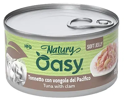 OASY WET CAT NATURY SOFT JELLY TONNETTO CON VONGOLE LATTINA 85 G OASY WET CAT NATURY SOFT JELLY TONNETTO CON VONGOLE LATTINA 85 G