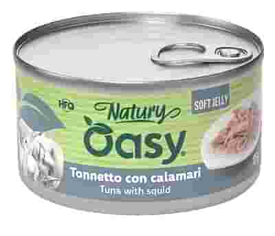 OASY WET CAT NATURY SOFT JELLY TONNETTO CON CALAMARI LATTINA 85 G
