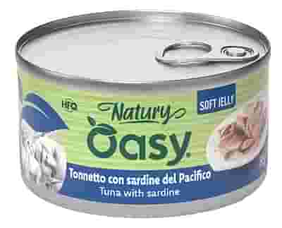 OASY WET CAT NATURY SOFT JELLY TONNETTO CON SARDINE LATTINA 85 G