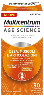 MULTICENTRUM AGE SCIENCE OSSA MUSCOLI ARTICOLAZIONI 30 COMPRESSE MULTICENTRUM AGE SCIENCE OSSA MUSCOLI ARTICOLAZIONI 30 COMPRESSE