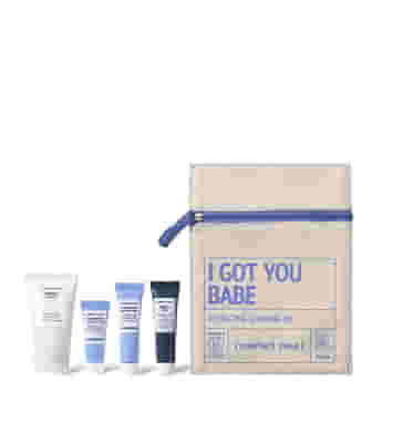 I GOT YOU BABE KIT 1 ESSENTIAL FACE WASH 50 ML + 1 HYDRAMEMORY WATER SOURCE SERUM 10 ML + 1 HYDRAMEMORY RICH SORBET CREAM 15 ML + 1 RENIGHT CREAM 15 ML