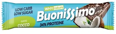 WHYNATURE BUONISSIMO COCCO BARRETTA PROTEICA 30 G WHYNATURE BUONISSIMO COCCO BARRETTA PROTEICA 30 G