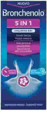 BRONCHENOLO 5 IN 1 SCIROPPO TOSSE 120 ML SENZA ZUCCHERO, ALCOL, LATTOSIO, GLUTINE, COLORANTI ARTIFICIALI E OGM