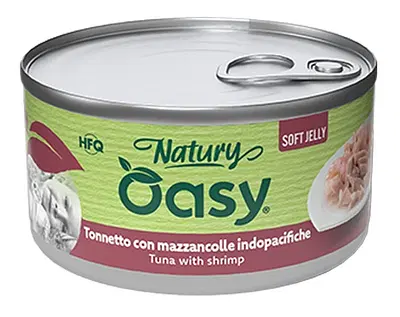 OASY WET CAT NATURY SOFT JELLY TONNETTO CON MAZZANCOLLE LATTINA 150 G OASY WET CAT NATURY SOFT JELLY TONNETTO CON MAZZANCOLLE LATTINA 150 G