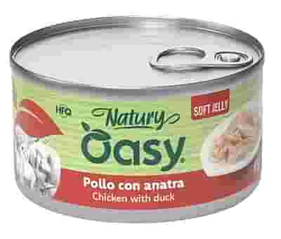 OASY WET CAT NATURY SOFT JELLY POLLO CON ANATRA LATTINA 150 G