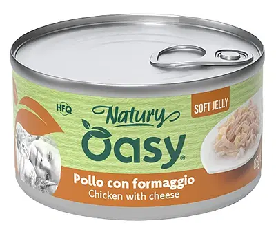 OASY WET CAT NATURY SOFT JELLY POLLO CON FORMAGGIO LATTINA 150 G OASY WET CAT NATURY SOFT JELLY POLLO CON FORMAGGIO LATTINA 150 G