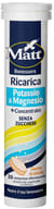 MATT RICARICA POTASSIO & MAGNESIO 20 COMPRESSE EFFERVESCENTI GUSTO ARANCIA SENZA ZUCCHERI CON EDULCORANTE SENZA GLUTINE