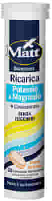 MATT RICARICA POTASSIO & MAGNESIO 20 COMPRESSE EFFERVESCENTI GUSTO ARANCIA SENZA ZUCCHERI CON EDULCORANTE SENZA GLUTINE