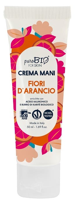 PUROBIO CREMA MANI FIORI ARANCIO