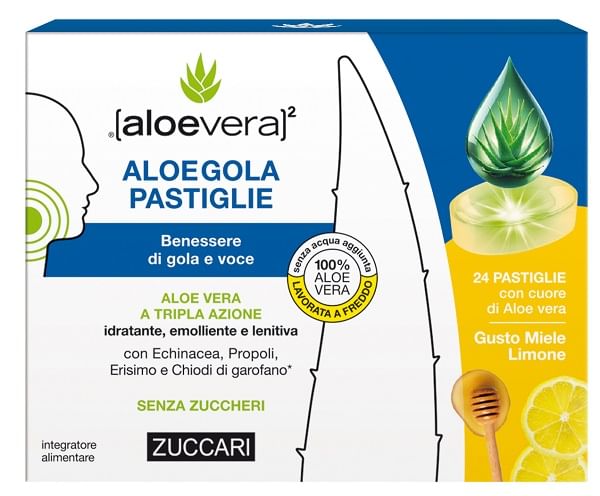 ALOEGOLA MIELE E LIMONE 20 PASTIGLIE DA 2,5 G