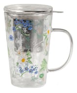 NEAVITA INFUSIERA VETRO DOPPIA PARETE DECALCOGRAFIA HERBARIUM 300 ML