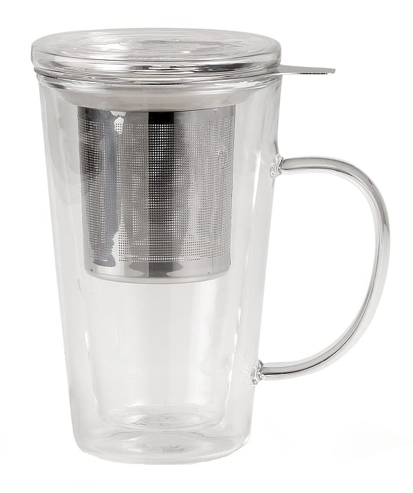 NEAVITA INFUSIERA VETRO DOPPIA PARETE FILTRO ACCIAIO 300 ML