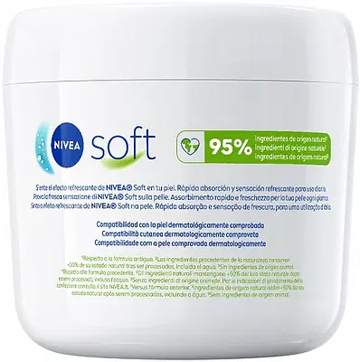 NIVEA SOFT CREMA IDRATANTE RINFRESCANTE NUOVA FORMULA 500 ML NIVEA SOFT CREMA IDRATANTE RINFRESCANTE NUOVA FORMULA 500 ML