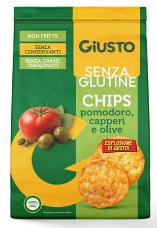 Giusto Senza Glutine Chips Pomodoro Capperi E Olive 40 G