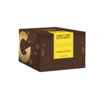GIUSTO SENZA GLUTINE PANETTONE ARTIGIANALE CON UVETTA 600 G