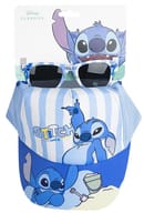 STITCH SET CAPPELLO/OCCHIALI DA SOLE AZZURRO A RIGHE E BLU