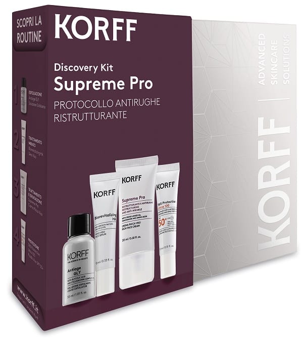 DISCOVERY KIT SUPREME PRO/ANTIAGE SOLUZIONE 30 ML + SIERO 10 ML + CREMA 20 ML + CREMA FLUIDA 15 ML