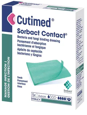 MEDICAZIONE IDROFOBICA CUTIMED SORBACT CONTACT 4X6 CM 5 PEZZI MEDICAZIONE IDROFOBICA CUTIMED SORBACT CONTACT 4X6 CM 5 PEZZI