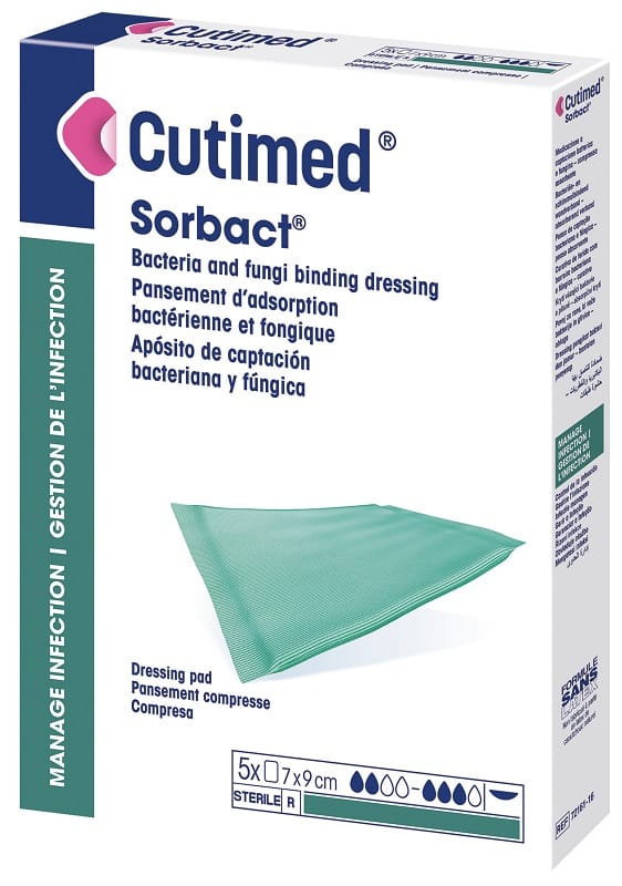 Medicazione Idrofobica Cutimed Sorbact Pad 7 X9 Cm 5 Pezzi