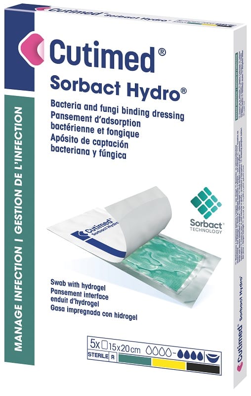 Medicazione Idrofobica Cutimed Sorbact Hydro 7,5 X15 Cm 10 Pezzi