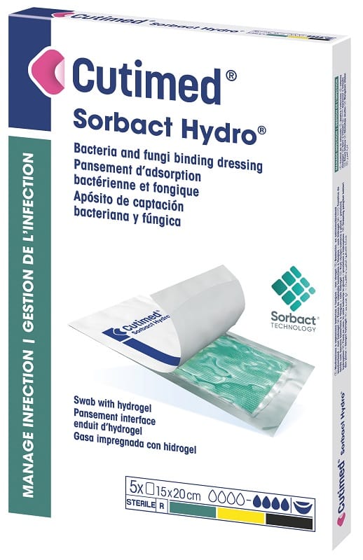 Medicazione Idrofobica Cutimed Sorbact Hydro 7,5 X7,5 Cm 10 Pezzi